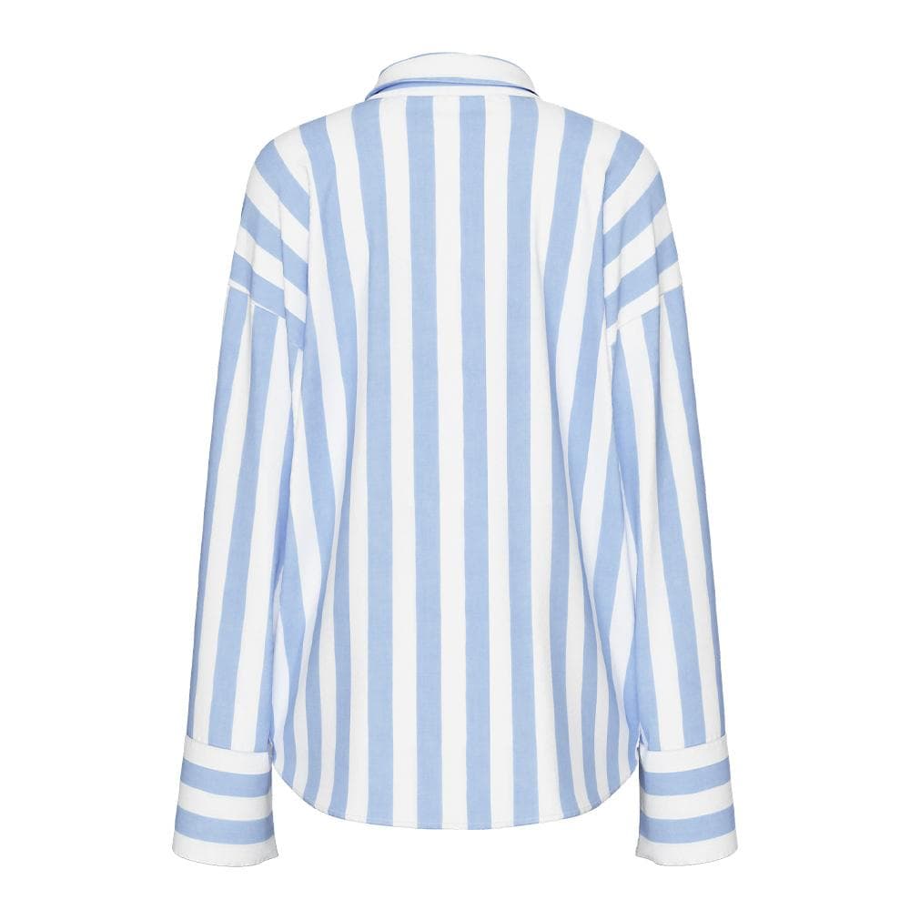 Chemise Rayures Bleu/Blanc Femme Pieces Liva 2