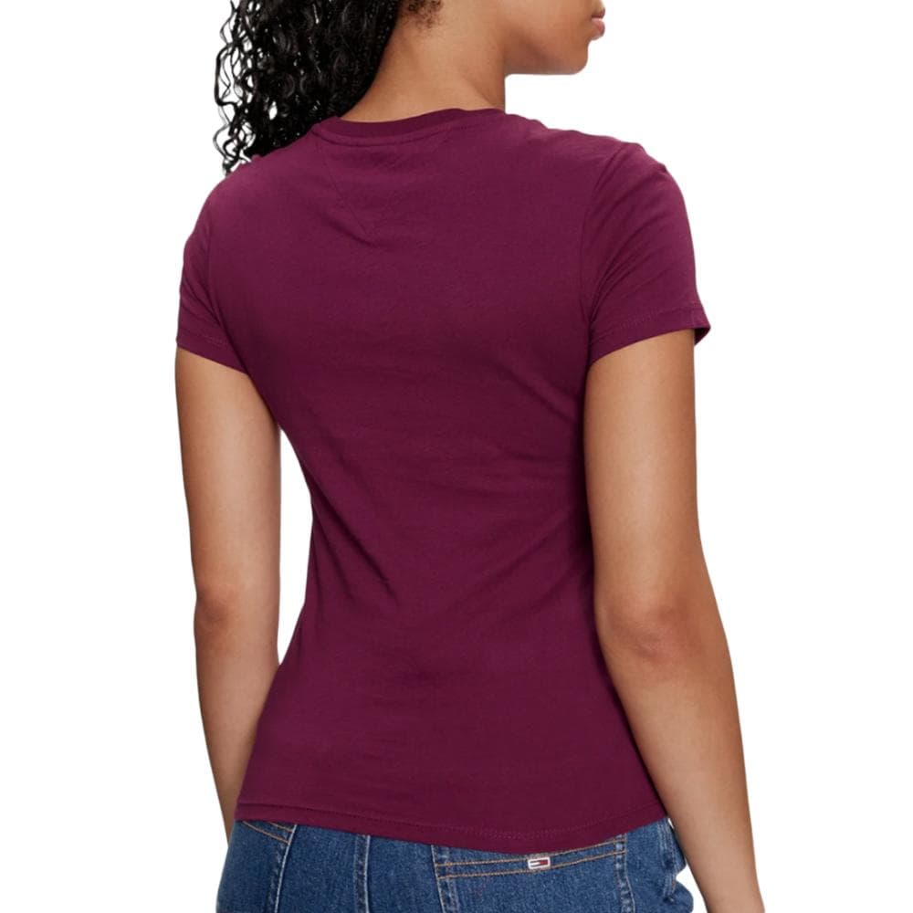 T-shirt Bordeaux Femme Tommy Hilfiger Linear 2
