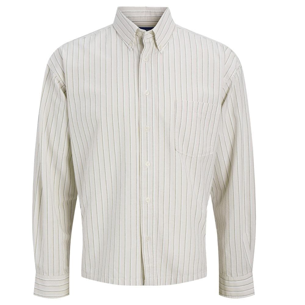 Chemise Rayure Beige Homme Jack & Jones Jortheo 1