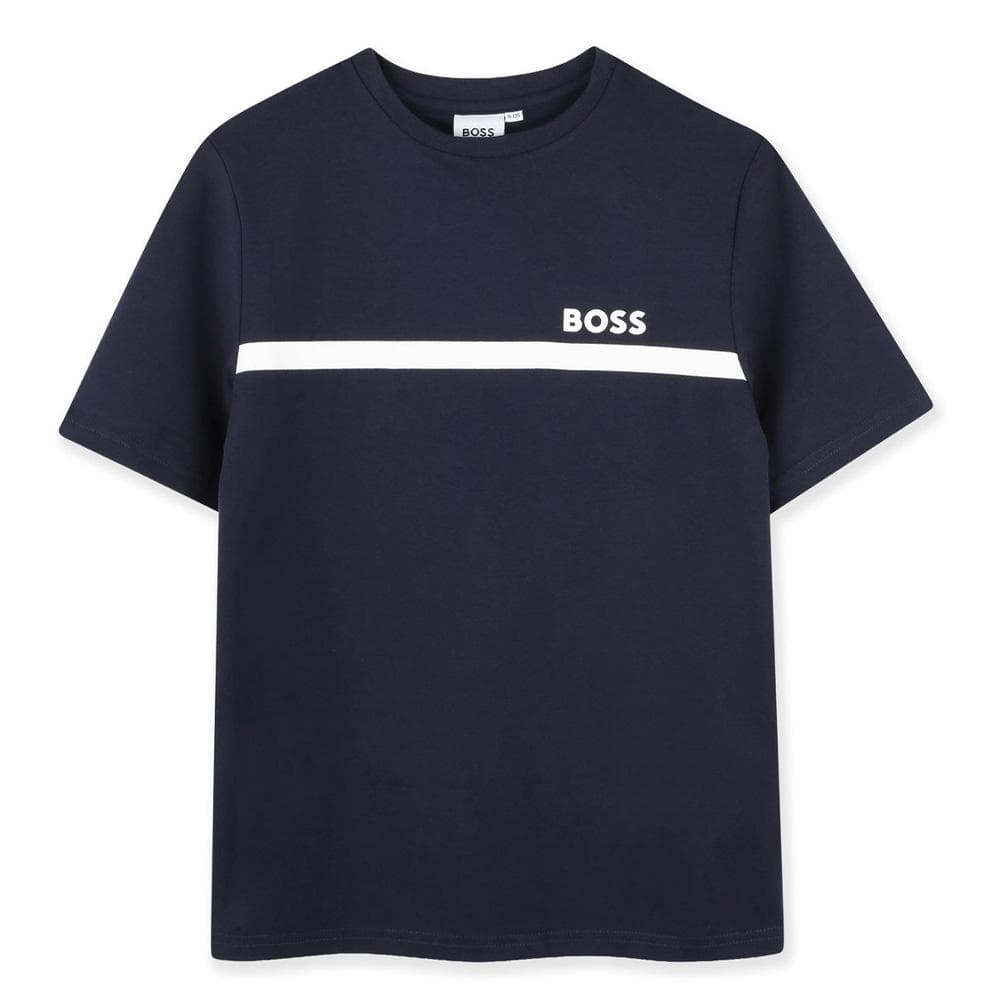 T-Shirt Marine Garçon Hugo Boss J527271 1