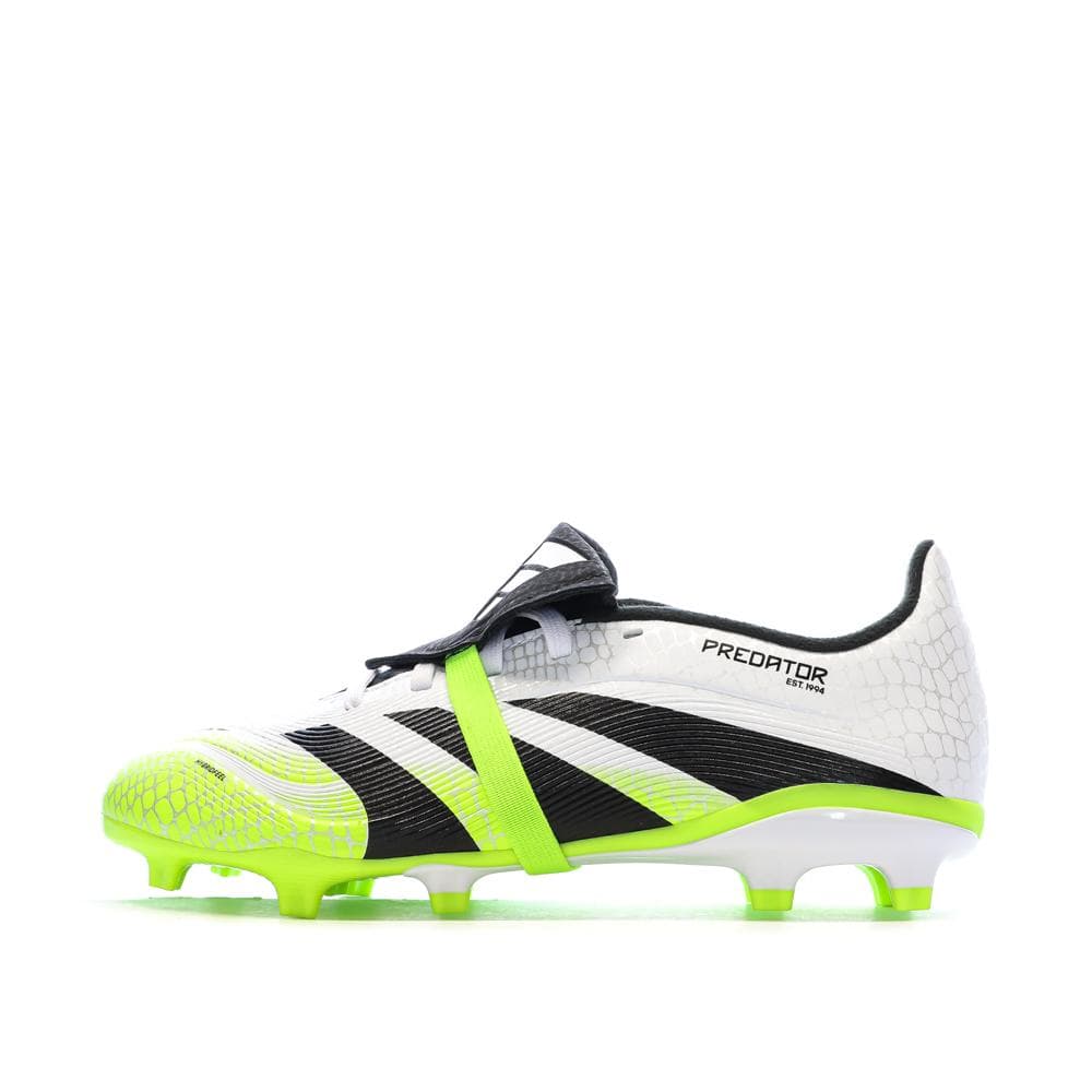 Chaussures de Football Blanc/Vert Homme Adidas Predator League Ft 1