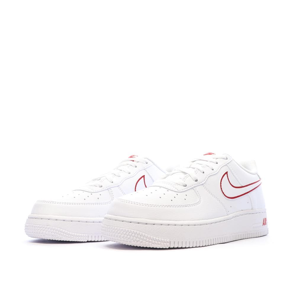 Baskets Blanche/Rouges Garçon Nike Air Force 1 6