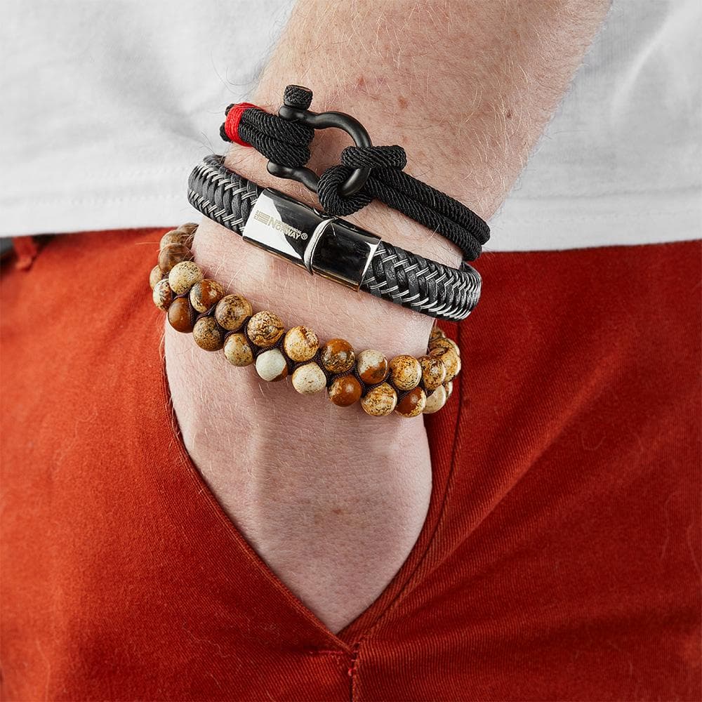 Bracelet Noir Homme Geographical Norway 315024 2