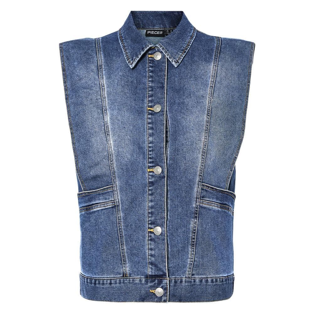 Veste en Jean Bleu Femme Pieces Femma 3