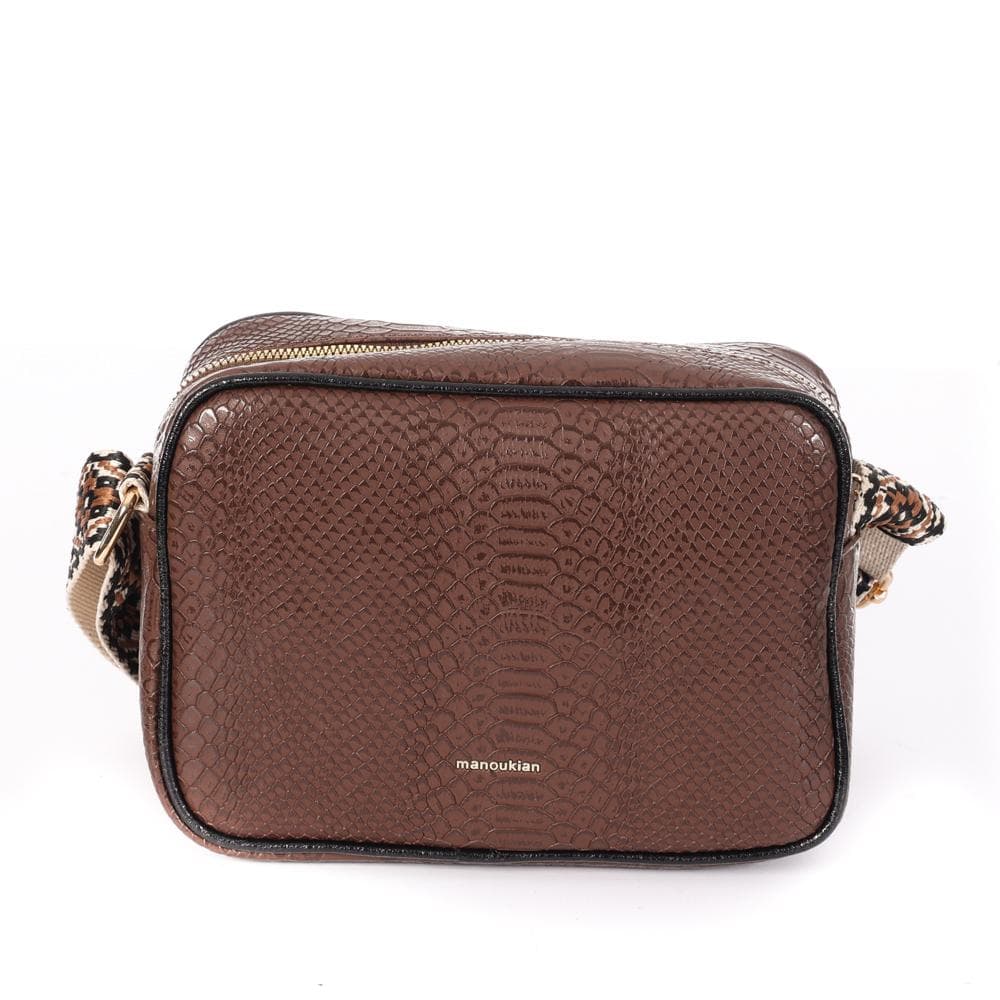 Sac à Bandoulière Marron Femme Manoukian Devon 2