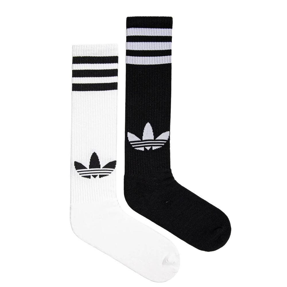 x2 Paires de Chaussettes Blanches/Noires Homme Adidas Knee Sock 2