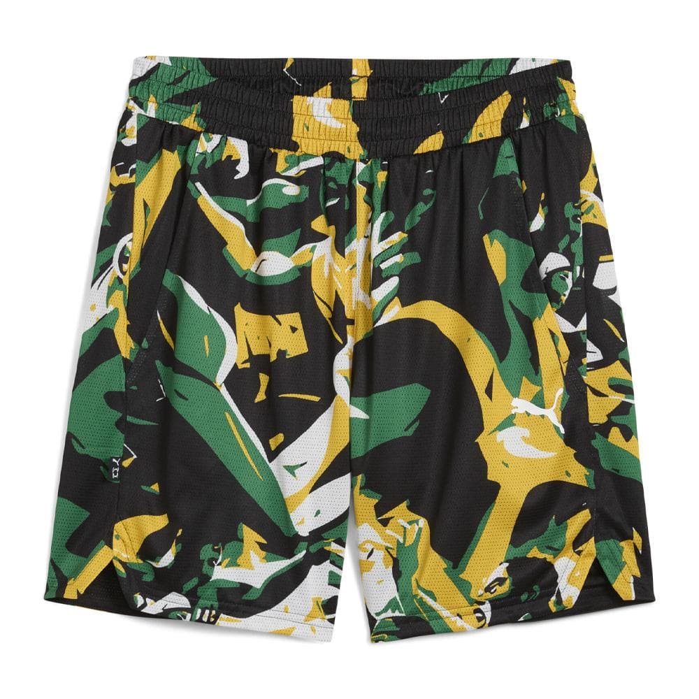 Short de Basketball Vert Homme Puma Rival Rage Aop 1