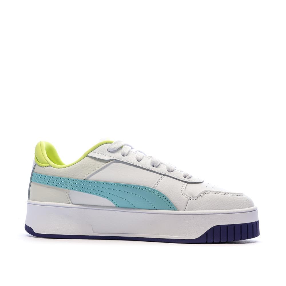 Baskets Blanc/Vert Femme Puma Carina 2