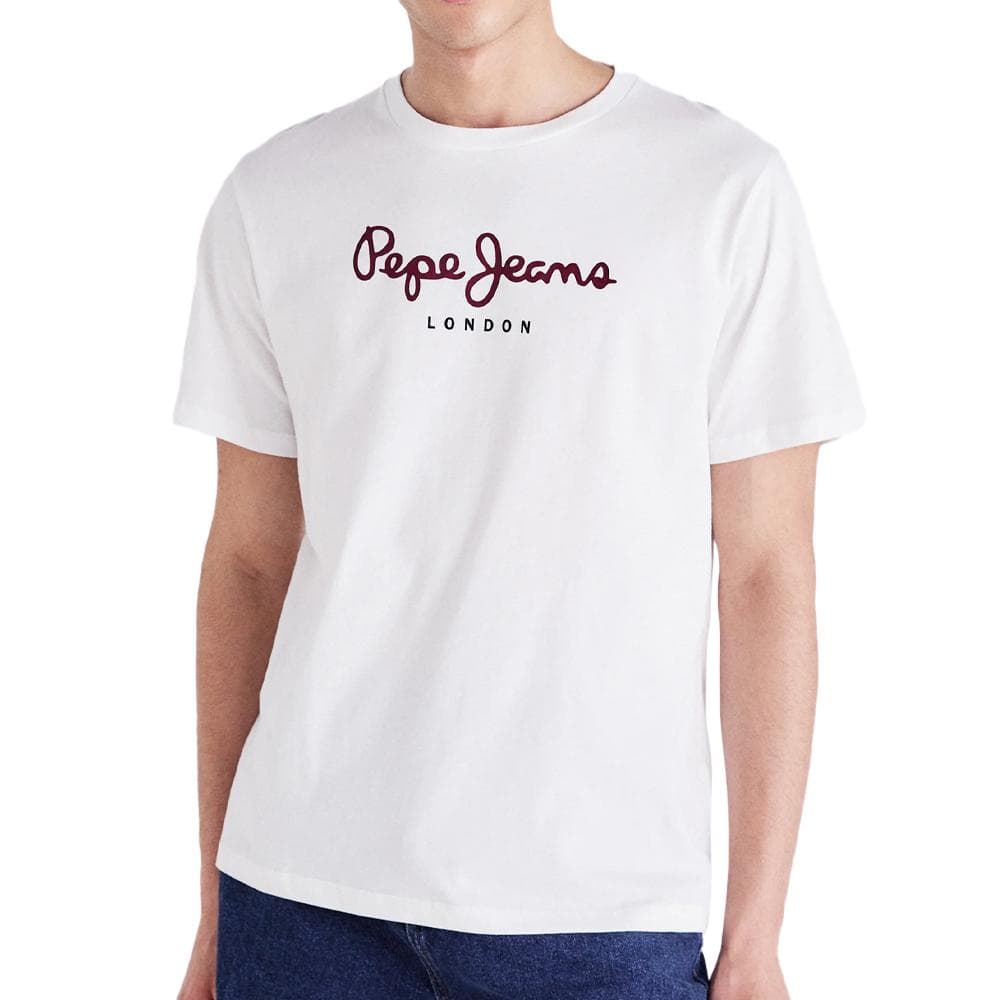 T-shirt Blanc/Bordeaux Homme Pepe jeans Eggo AQW 1