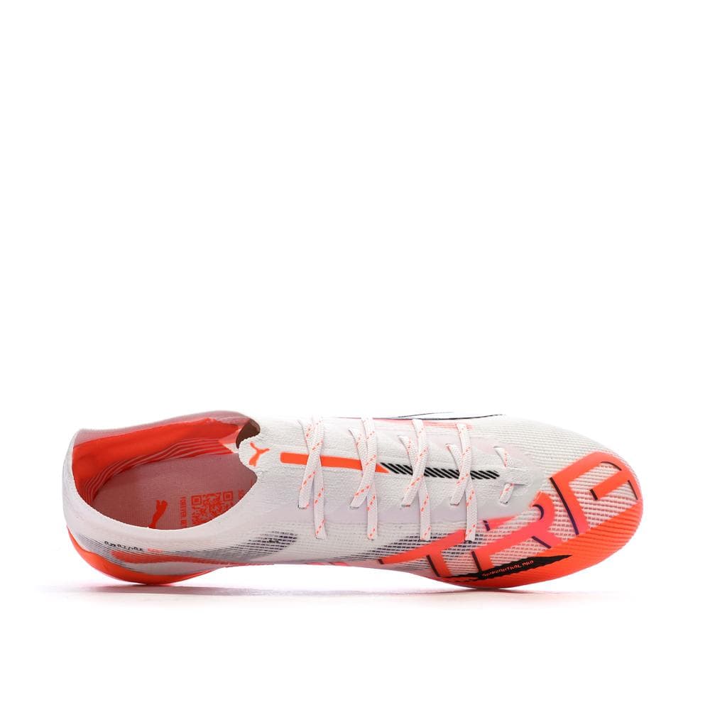 Chaussures de football Blanches/Orange Homme Puma Ultra 5 Ultimate 4