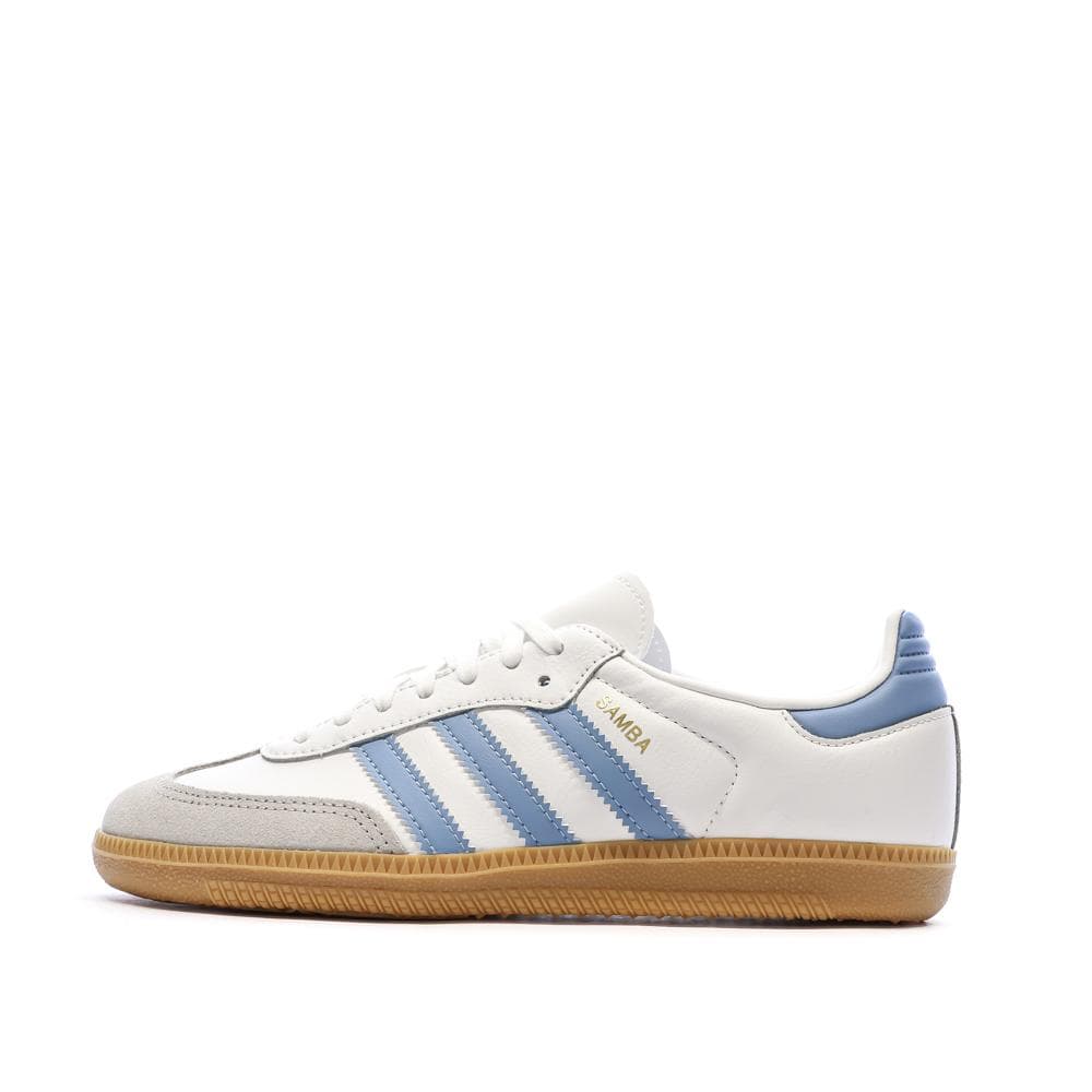 Baskets Blanc/Bleu Femme Adidas Samba 1