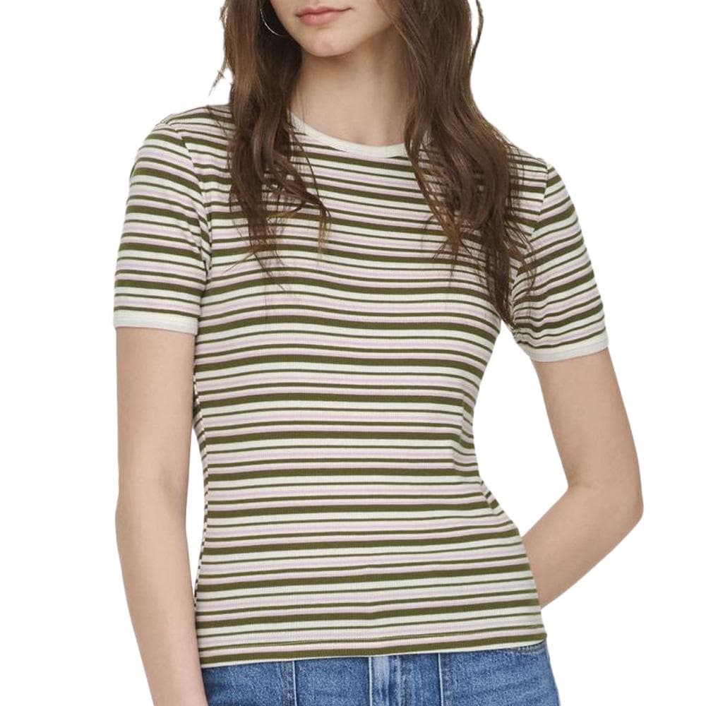T-Shirt Marron/Beige/Rose Femme JDY Lada 1