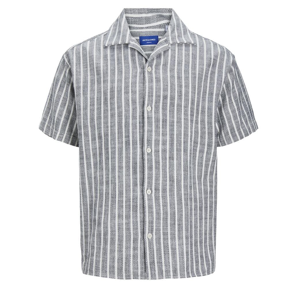Chemisette Rayures Grises/Blanches Homme Jack & Jones Cabana 3