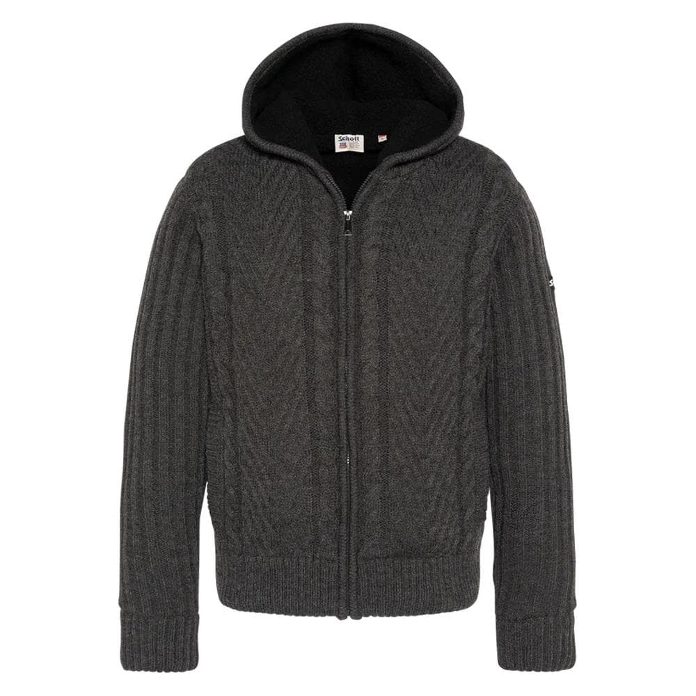 Veste en Sherpa Zippé GriseHomme Schott PLENZO 1