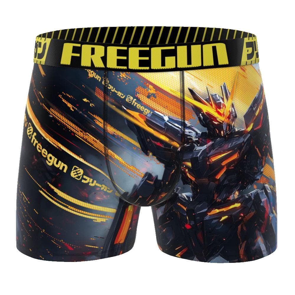 Boxer Noir/Jaune Garçon Freegun Monstre 1