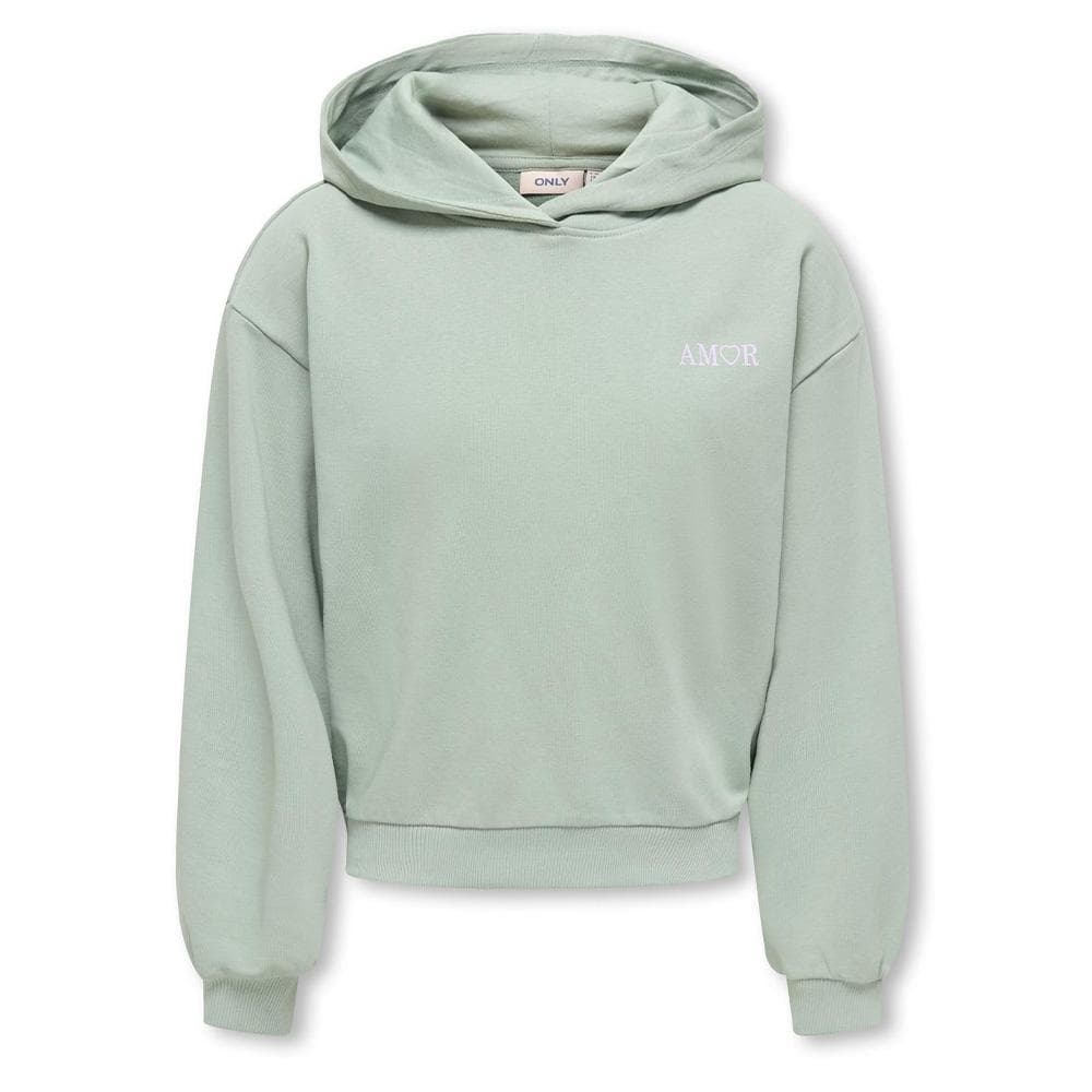 Sweat à Capuche Vert Fille Kids ONLY Amor Life 1