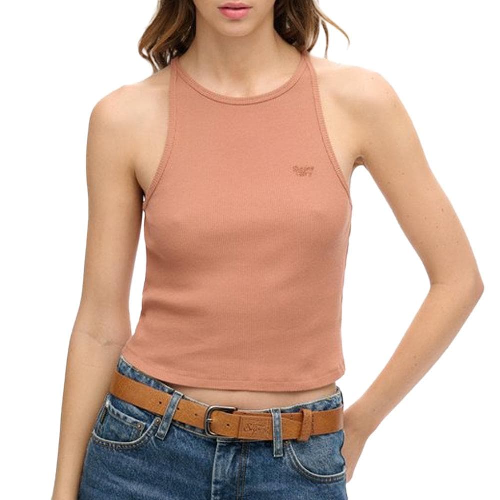 Débardeur Marron Femme Superdry Essential Logo Racer 1