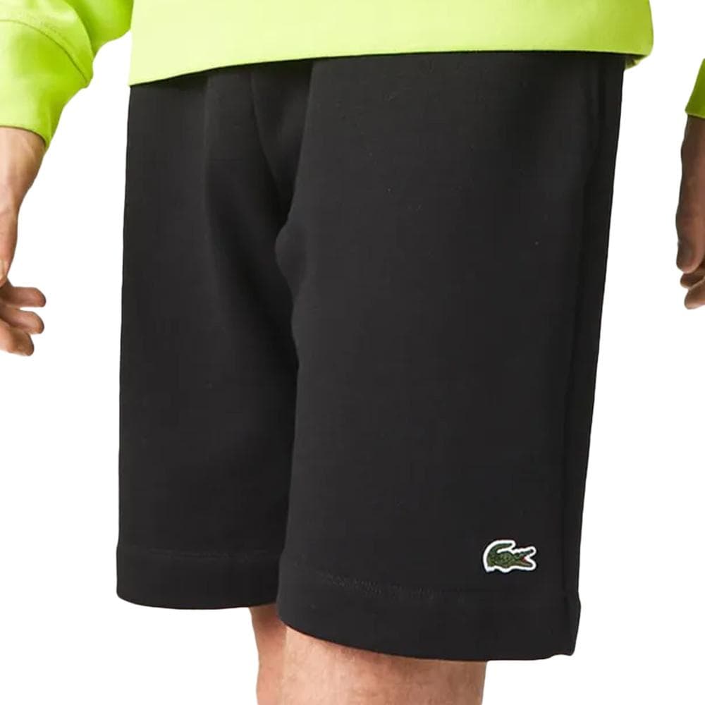 Short Noir Homme Lacoste Short Regular Fit En Molleton 1