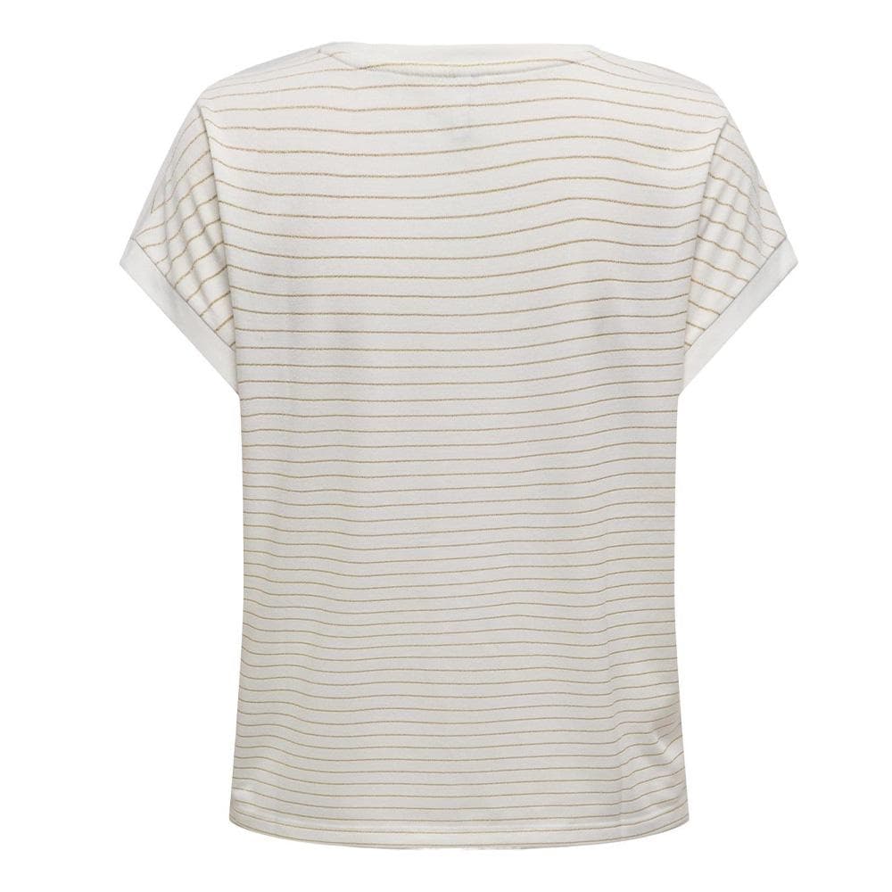 T-Shirt Blanc/Doré Femme Only Karla 2