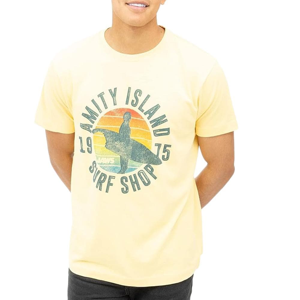 T-Shirt Jaune Homme Jaws Amity Surf Shop 1