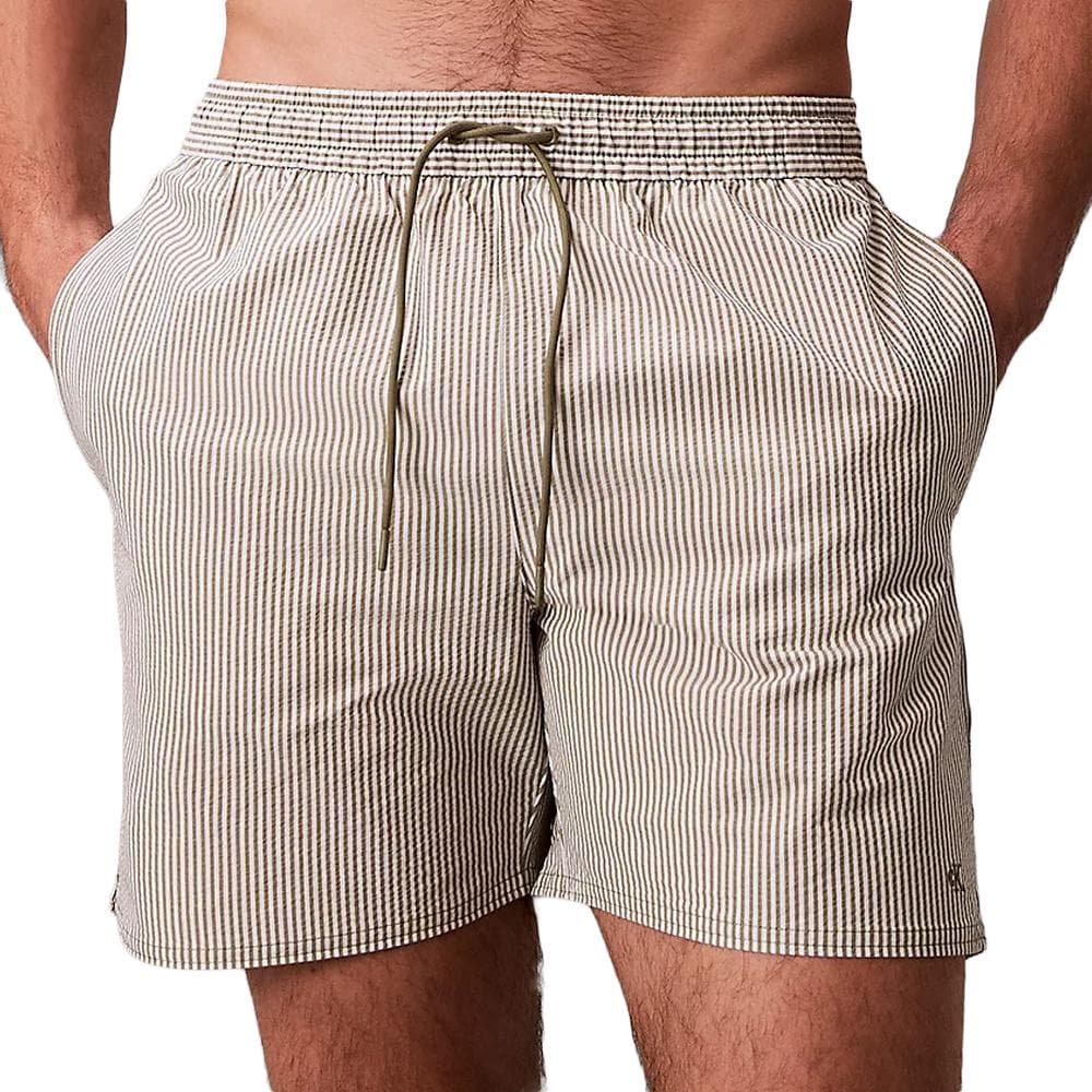Short de bain Kaki Homme Calvin Klein Drawstring 1