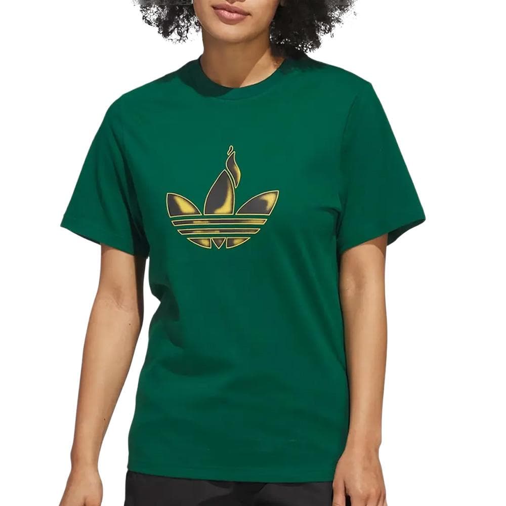 T-Shirt Vert Femme Adidas Tref Torch 1