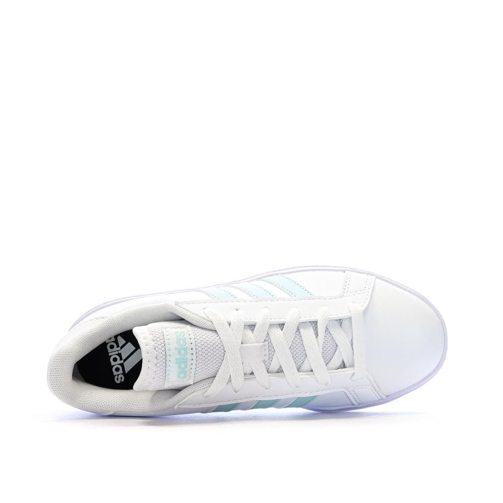 Baskets Blanches/Turquoises Femme Adidas Grand Court Base 2.0 4