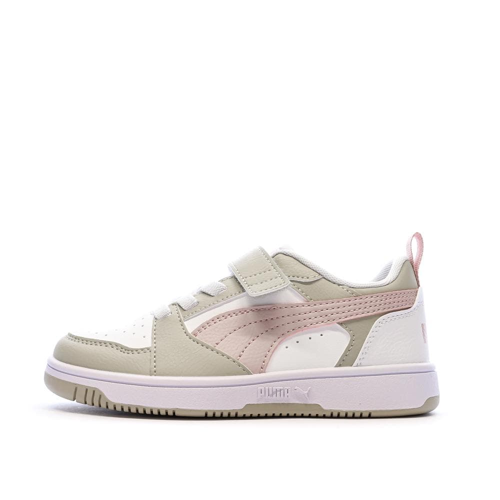 Baskets Blanches/Rose/Beige Fille Puma Rebound 1