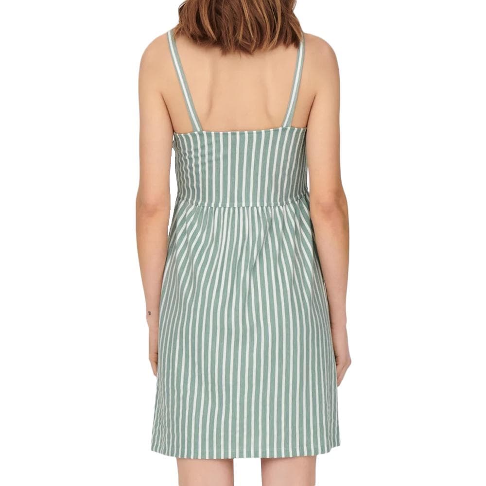 Robe à Rayures Blanc/Vert Femme Only Sharon 2