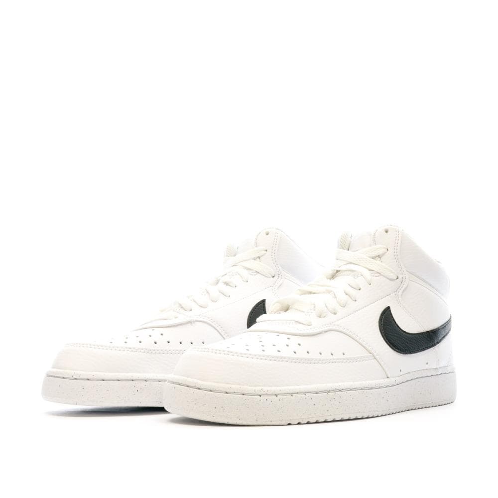 Baskets Blanche/Noir Homme Nike Court Vision Mid 6