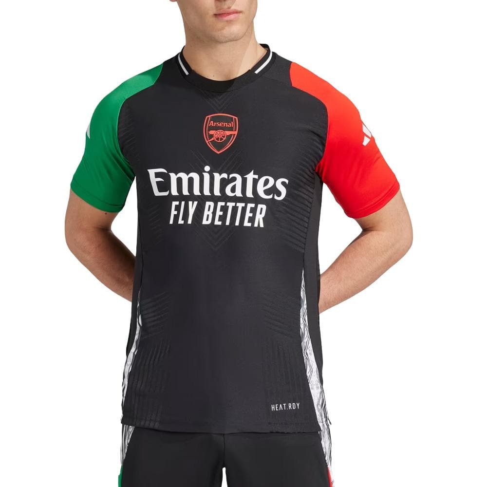 Arsenal Maillot de football Noir/Rouge/Vert Adidas 24 1