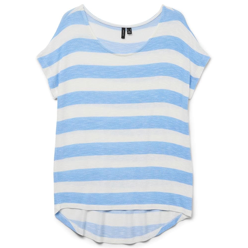 T-Shirt Rayure Bleu/Blanc Femme Vero Moda Wide Stripe 1