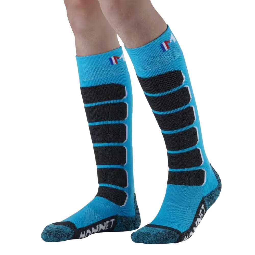 X1 Paire de Chaussettes de Ski Bleu Mixte Junior Monnet Mi Bas Snowpark 1