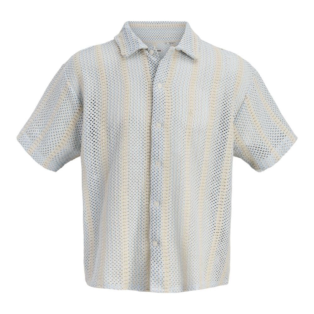 Chemise Beige/Bleu Clair Homme Jack & Jones Bellagio 1