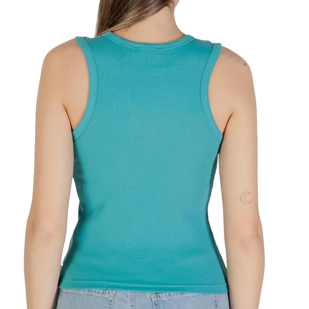 Débardeur Turquoise Femme Calvin Klein Jeans Label 2