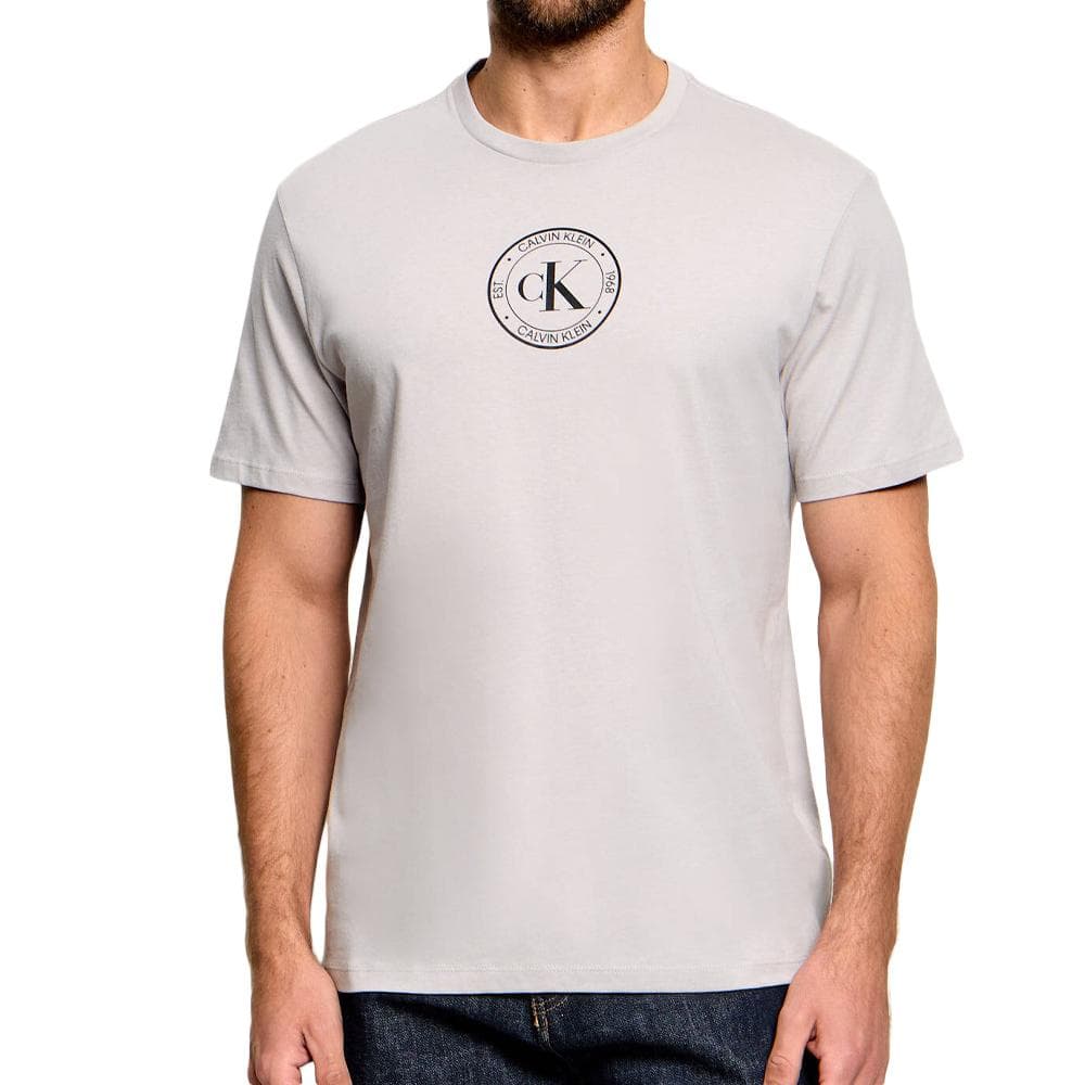 T-Shirt Taupe Homme Calvin Klein Jeans Ss 30s Eu Crest 1