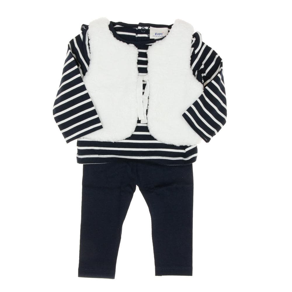 Ensemble Marine/Blanc Bébé Fille EOM Fula 1