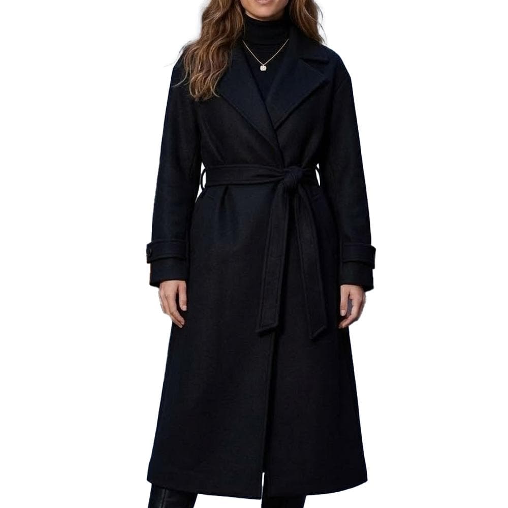 Manteau Long Noir Femme Vero Moda Vmamanda Belt 1