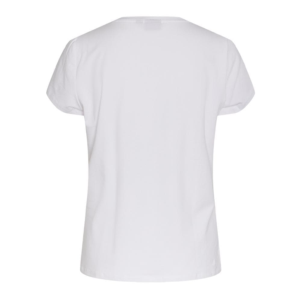 T-shirt Blanc/Rose Femme Pieces Merima 2