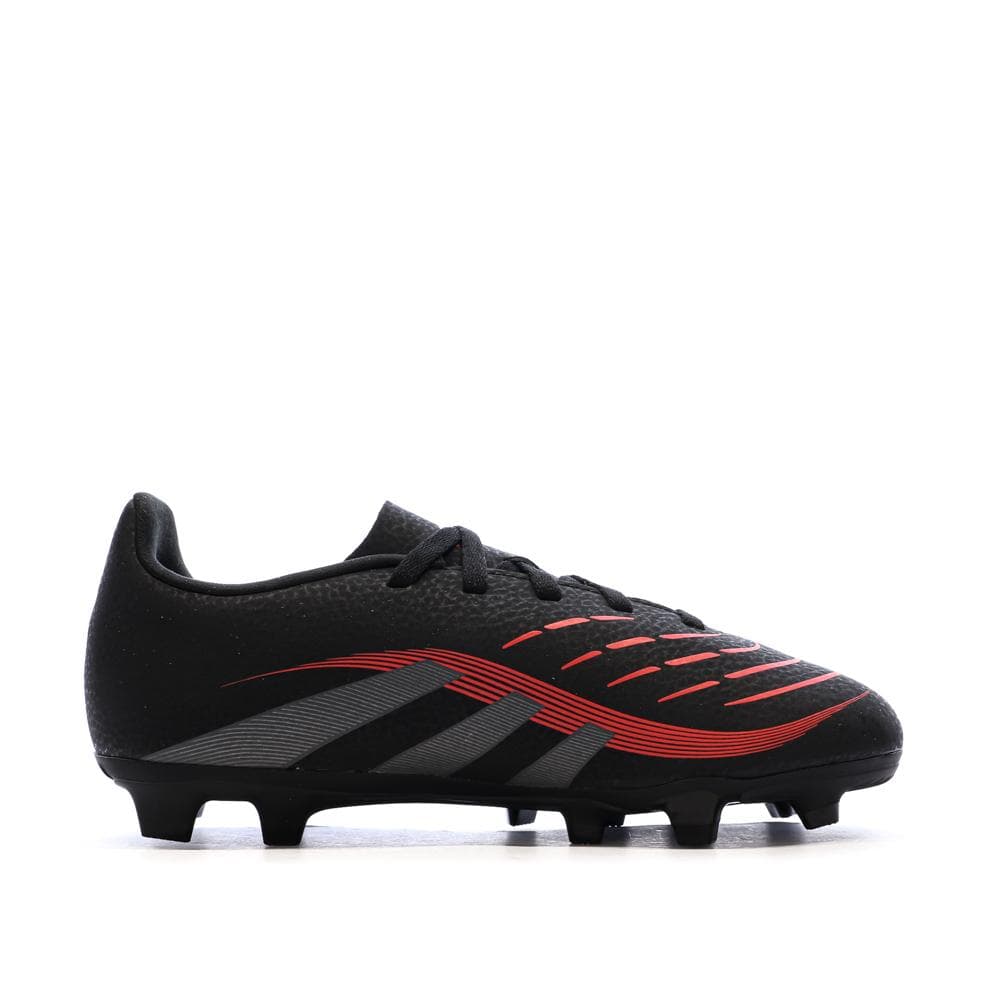 Chaussures de football Noires/Rouges Garçon Adidas Predator 2