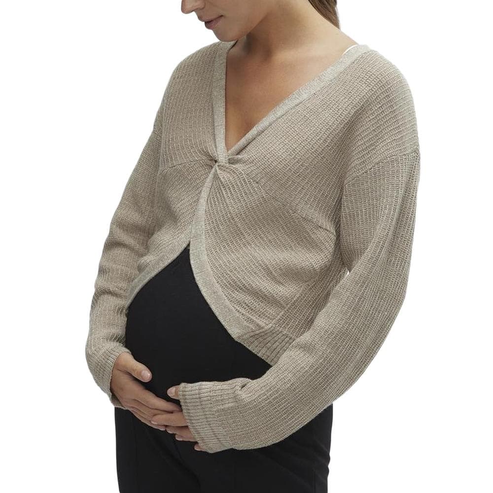 Pull de Grossesse Beige Femme Mamalicious Lems 1