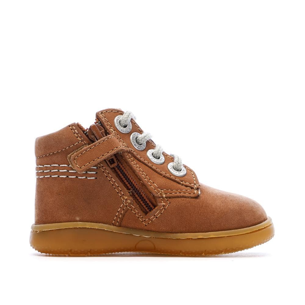 Baskets Hautes Marron Garçon Kickers Bottillon 2
